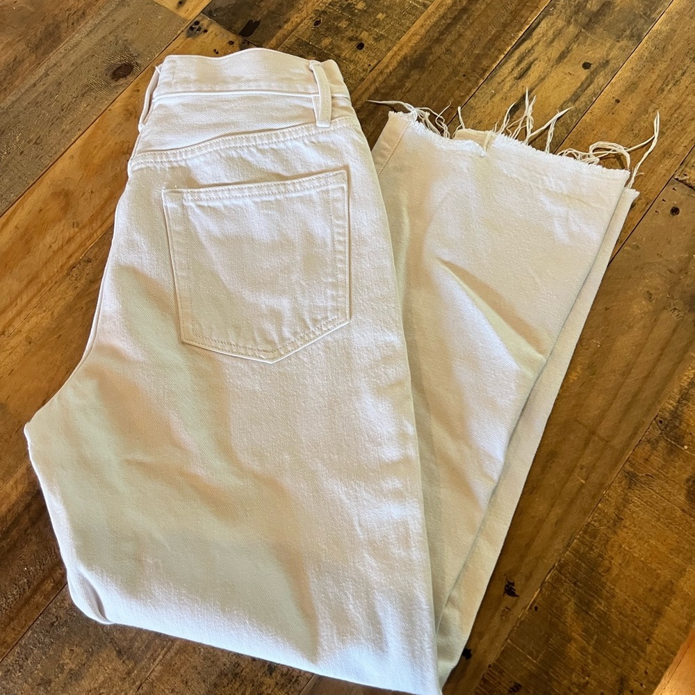 Frame Le Hollywood Crop 26 white distressed - Picture 2 of 10